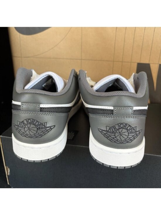 NEW Nike Air Jordan 1 Low Men\'s Size 11.5 White/Black Iron Grey 553558 152 main image 7
